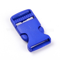 Hebillas de liberación lateral de nailon, cierres pulsera de la supervivencia, azul, 57x30x9.5mm, agujero: 5x25 mm