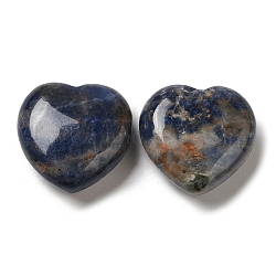 Натуральные целебные камни содалит, сердце любовь камни, Карманные пальмовые камни для развития Рейки, 30x30x11.5~12.5 мм