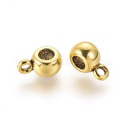 Rohrbügel im tibetischen Stil, Schleifenbügel, Perlen der Patsche, cadmiumfrei und bleifrei, Antik Golden, 9x6x4 mm, Bohrung: 1.5 mm, Innendurchmesser: 3 mm