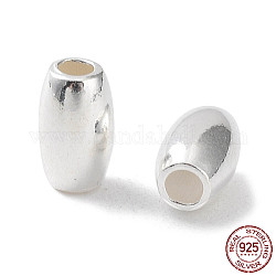 925 perlina in argento sterling, riso, argento, 6.5x4mm, Foro: 1.8 mm