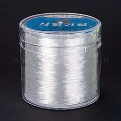 Korean Round Crystal Elastic Stretch Thread, for Bracelets Gemstone Jewelry Making Beading Craft, Clear, 0.8mm, about 164.04 yards(150m)/roll