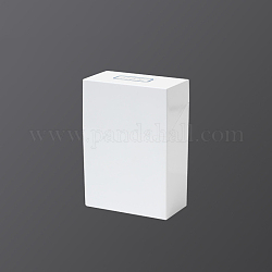 Multifunktionale kleine Klapp-Aufbewahrungsbox aus Kunststoff, Mini-Briefpapiersortierkoffer mit Deckel, Schubladen-Desktop-Organizer, weiß, 60x28x90 mm