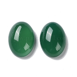 Glas cabochons, Ovall, grün, 14.5x10x5 mm