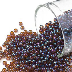 TOHO Round Seed Beads, Japanese Seed Beads, (454) Gold Luster Root beer, 11/0, 2.2mm, Hole: 0.8mm, about 1110pcs/10g