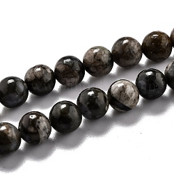 Hebras de perlas de glaucophane natural, redondo, 6.5mm, agujero: 1.2 mm, aproximamente 61 pcs / cadena, 15.28'' (38.8 cm)