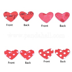 PU Leather Pendants, Heart, For Valentine's Day Jewelry Making, Mixed Color, 19.5x25.5x1.5mm, Hole: 1.5mm