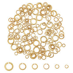 Chgcraft 240 anneaux en laiton, sans cadmium et sans plomb, anneau, or, 12~20 jauge, 5~12x0.8~2mm, diamètre intérieur: 3.4~8 mm, 240 pcs