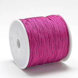 Hilo de nylon, cuerda de anudar chino, rojo violeta medio, 0.4mm, alrededor de 174.98 yarda (160 m) / rollo