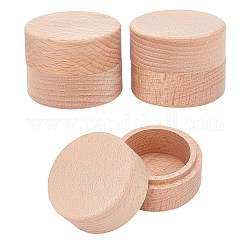 Caja de madera, tapa a presión, columna, burlywood, 5.2x4.05 cm, tamaño interno: 38 mm