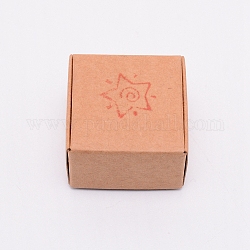 Chapitre résine, chapitre de timbre de savon en résine fait main bricolage, carrée, motif en étoile, 25x23x23mm