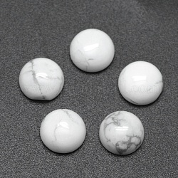 Синтетический кабошон Говлит, плоско-круглые, 8x3~4 мм
