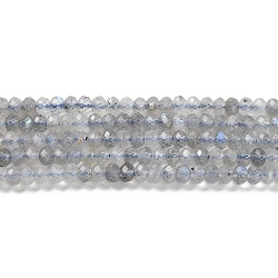 Perline labradorite naturale fili, sfaccettato, rondelle, 3x2mm, circa 170pcs/filo, 15.5 pollice (39.37 cm)