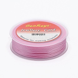 Braided Nylon Threads, Dyed, Pink, 2mm, about 9.84 yards(9m)/roll