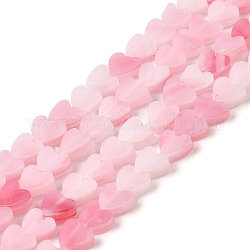 Fili di perline murano fatto a mano, cuore, perla rosa, 6x6x2~2.5mm, Foro: 1 mm, circa 77pcs/filo, 15.75''~16.14'' (40~41 cm)