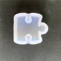 Puzzle-Bausteine DIY-Silikonformen, für Eis, Schokolade, Süßigkeiten, UV-Harz & Epoxidharz Handwerk machen, weiß, 23x20x5 mm