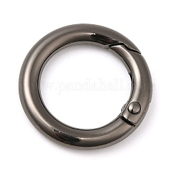 Gestellüberzug aus Messing mit Federtorringen, runden Ring, Bleifrei und cadmium frei, langlebig plattiert, Metallgrau, 6 Gauge, 25x4 mm