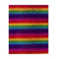 Wasserdichter PVC-Vinyl-Laser-Regenbogen-Paster, für Heimwerkerdekoration, Mischfarbe, 300x250x0.3 mm