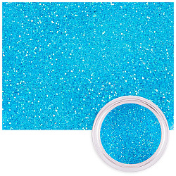 Glitter per unghie in polvere brillante effetto zucchero glitter, pigmenti per unghie colorati polvere polvere per unghie, per la decorazione di punte di nail art fai da te, cielo blu profondo, scatola: 3.2x3.35 cm, 8 g / scatola