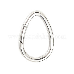 304 пружинное кольцо из нержавеющей стали, слеза, цвет нержавеющей стали, 32x22x3.3 мм, Внутренний диаметр: 25.5x15 мм