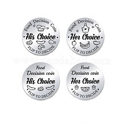 PH PandaHall Food Decision Maker Funny Destiny Flip Coin Decision Coin Challenge Coin Double-Sided Decision Coin Flip Coin for Men Women Valentines Day Anniversary Birthday Christmas Newlyweds