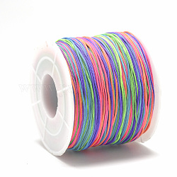 Polyester Cords, Colorful, 0.5~0.6mm, about 131.23~142.16 yards(120~130m)/roll