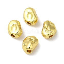 Gestell Legierung Perlen, langlebig plattiert, Nuggets, echtes 18k vergoldet, 6.5x5.5x4.5 mm, Bohrung: 1.6 mm