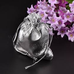 Organza Bags, Silver, 9x7cm