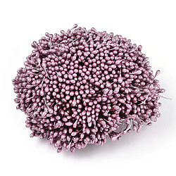 Noyau de cœur de fleur artificielle de gypse, rouge violet pâle, 60x3mm, environ 1600 bande/paquet.