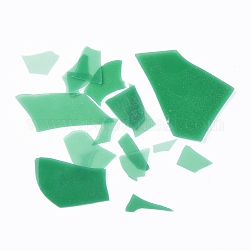 Coe 90 schmelzbare Konfetti-Glas-Chips, für diy kreative geschmolzene glaskunststücke, grün, 5.5~62.5x2.5~35x0.1~1.5 mm