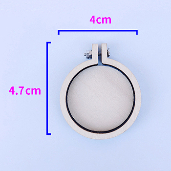 Mini Wooden Embroidery Hoops TOOL-PW0003-019A-07