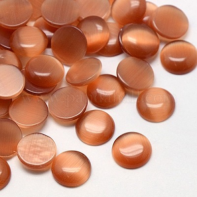 Кабошоны кошачьего глаза CE-J002-8mm-20-1