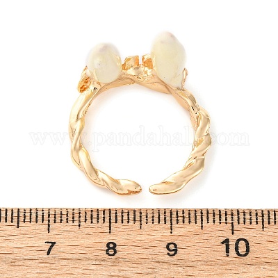 Эмалированные регулируемые открытые манжеты из цинкового сплава для женщин RJEW-U058-03G-1