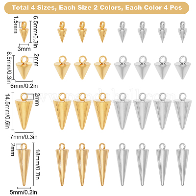 32 шт. 4 размера 2 цвета подвески из нержавеющей стали 304 STAS-SC0002-37-1
