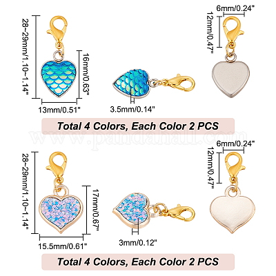 Подвеска из нержавеющей стали 304 и пластика ccb с блестками&nbsp;HJEW-AB00231-1