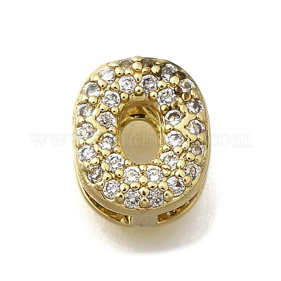 Латунные микро-паве кубические цирконии буквы многорядные звенья KK-D295-32G-15-1