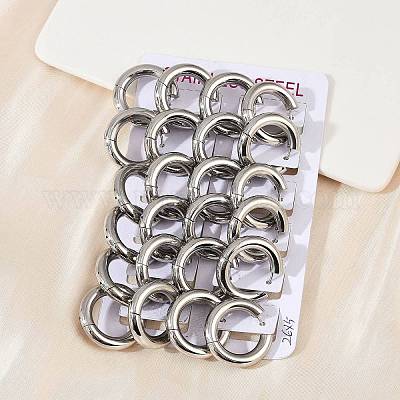 Серьги-кольца из нержавеющей стали 202 для полировки EJEW-M106-02P-05-1