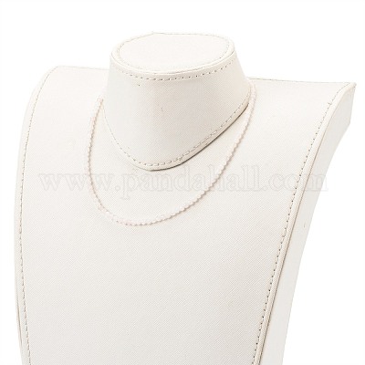 Естественно Розовый кварц бисером ожерелья NJEW-JN03315-02-1