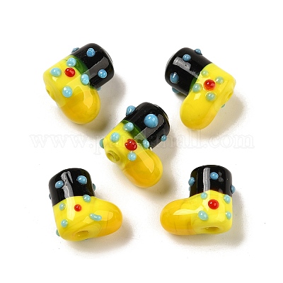 Нити бугорчатых бусин ручной работы в технике лэмпворк LAMP-U001-01B-1-1