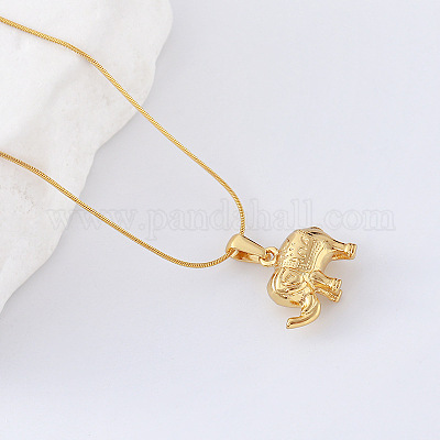 3 шт. европейские ожерелья из нержавеющей стали с подвеской в виде слона для женщин UW0184-1