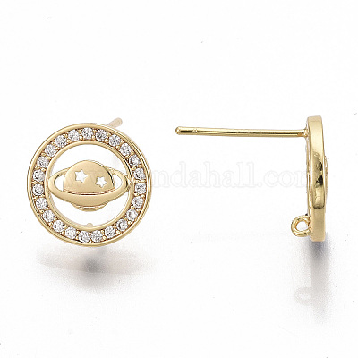 Латунные серьги-гвоздики из циркония KK-S356-058-NF-1