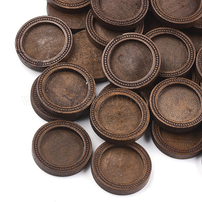 Деревянные настройки кабошон&nbsp;WOOD-S044-06-1