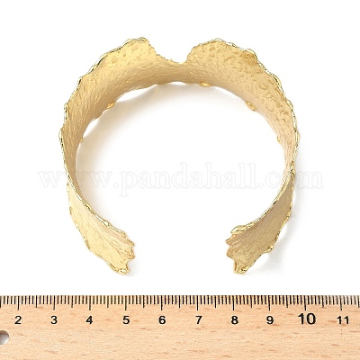 Латунь манжеты браслеты для женщин BJEW-A038-01B-G-1