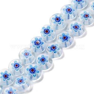 Ручной работы millefiori стеклянные бусины нитки LAMP-G164-12J-1