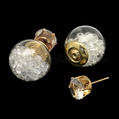 Double sided stud deals earrings