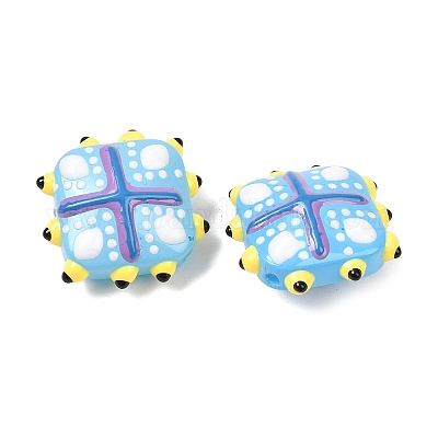 Стеклянные бусины из искусственного нефрита GLAA-L051-03D-1