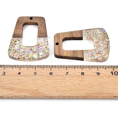 Подвески из эпоксидной смолы и орехового дерева RESI-T057-13B-1