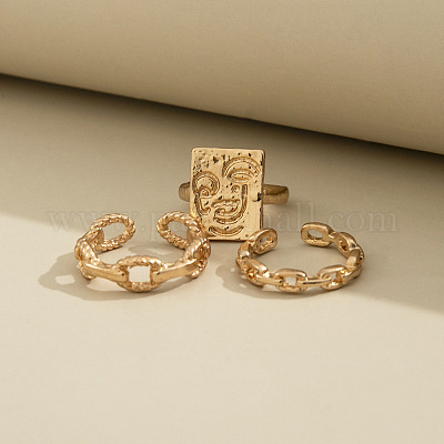 3 шт. овальные кольца-манжеты из сплава FS-WGF7236-01-1