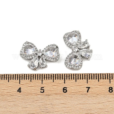 Латунные микро проложить кубического циркония бусы KK-H078-31P-1