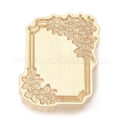 Геометрическая цветочная рамка из латуни AJEW-H149-01G-02-1