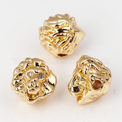 Латунные микро проложить кубического циркония бусы ZIRC-ZX0001-05G-NR-1